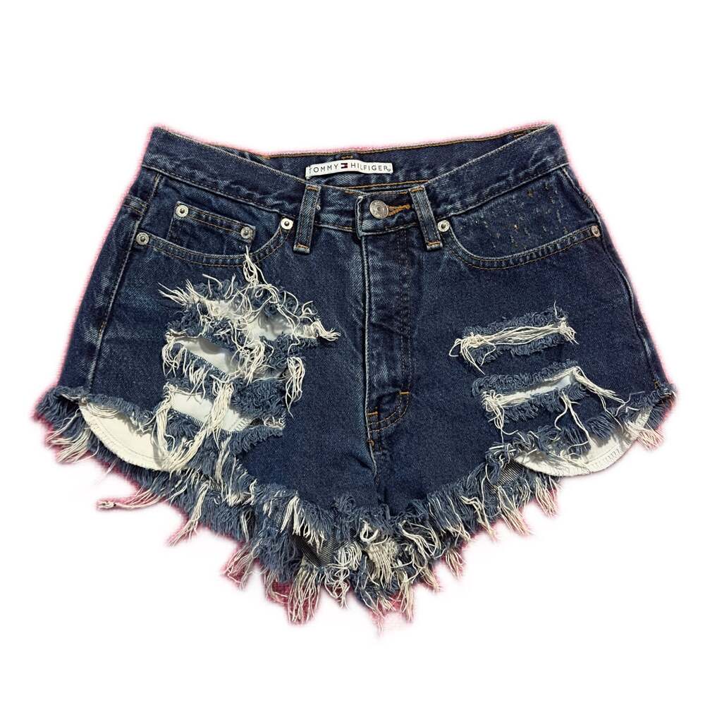Vintage Tommy Hilfiger Distressed Denim Jean Shorts Size XS